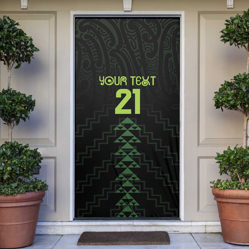 Custom New Zealand Maori Koru Koiri Motif Door Cover - Polynesian Pride