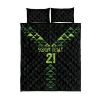 Custom New Zealand Maori Koru Koiri Motif Quilt Bed Set