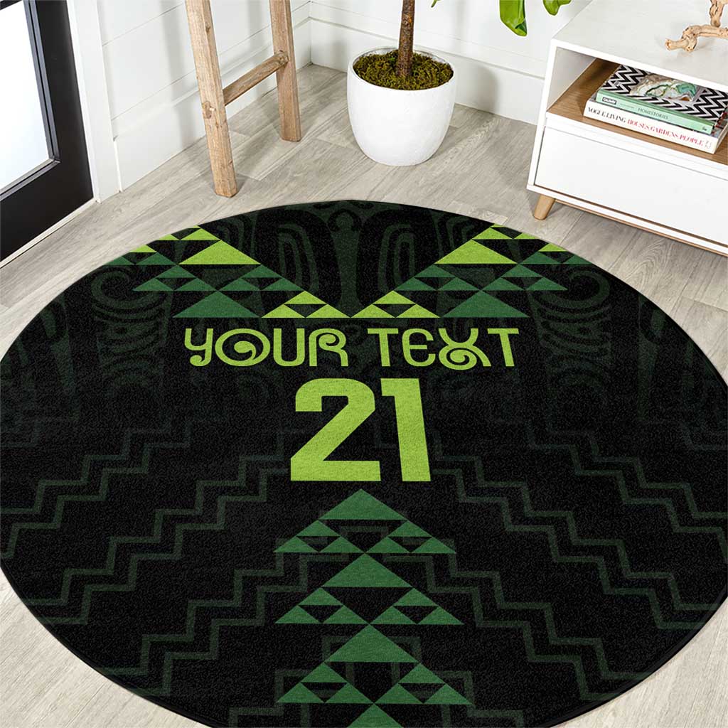 Custom New Zealand Maori Koru Koiri Motif Round Carpet