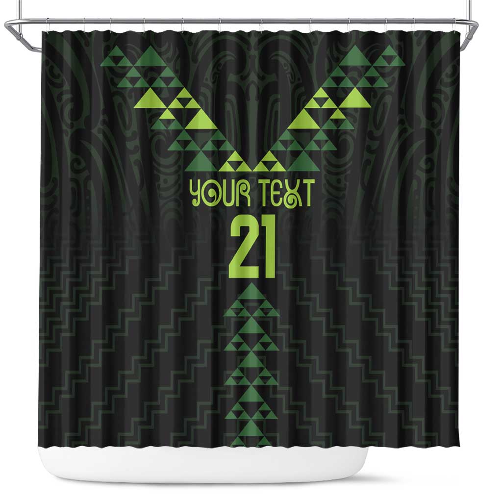 Custom New Zealand Maori Koru Koiri Motif Shower Curtain