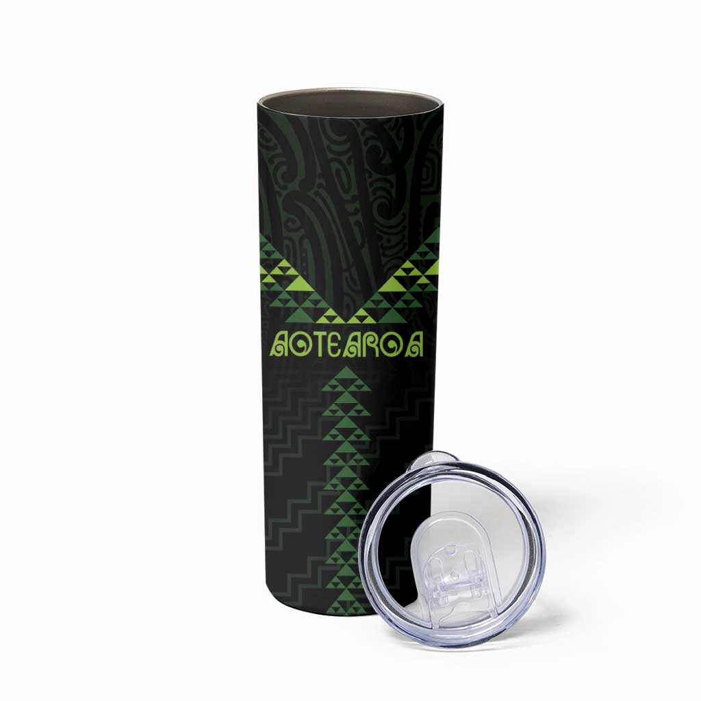 Custom New Zealand Maori Koru Koiri Motif Skinny Tumbler LT9 - Polynesian Pride
