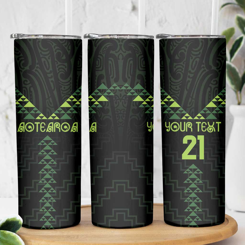 Custom New Zealand Maori Koru Koiri Motif Skinny Tumbler LT9 - Polynesian Pride