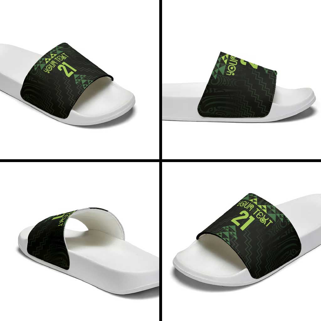 Custom New Zealand Maori Koru Koiri Motif Slide Sandals LT9 - Polynesian Pride