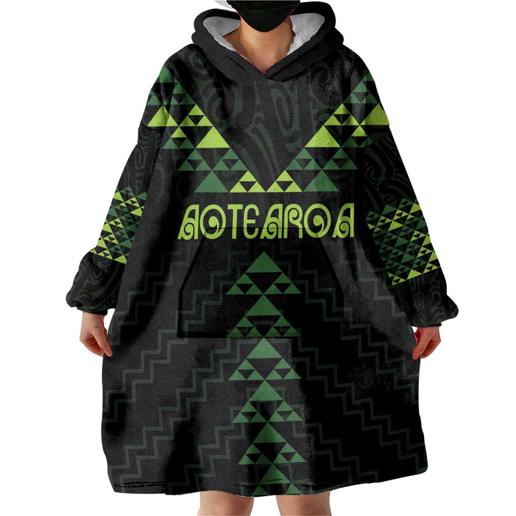 Custom New Zealand Maori Koru Koiri Motif Wearable Blanket Hoodie