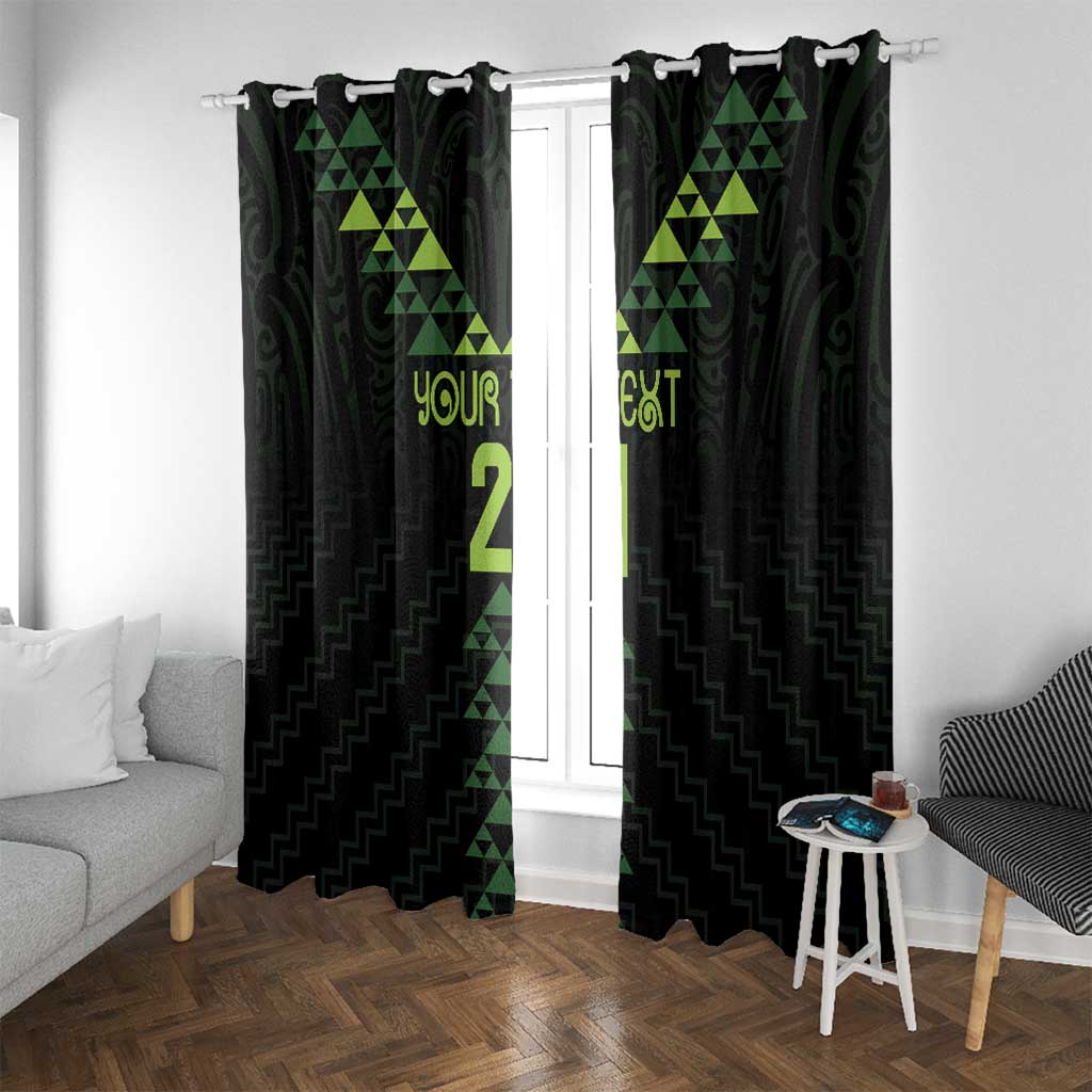 Custom New Zealand Maori Koru Koiri Motif Window Curtain
