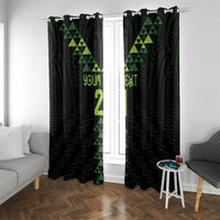 Custom New Zealand Maori Koru Koiri Motif Window Curtain