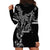 Filipino Sun Tribal Tattoo Hoodie Dress Philippines Inspired Barong Simple Black