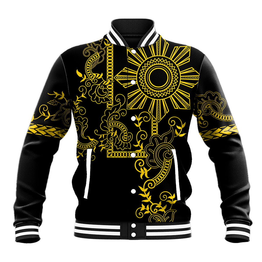 Filipino Sun Tribal Tattoo Baseball Jacket Philippines Inspired Barong Simple Gold