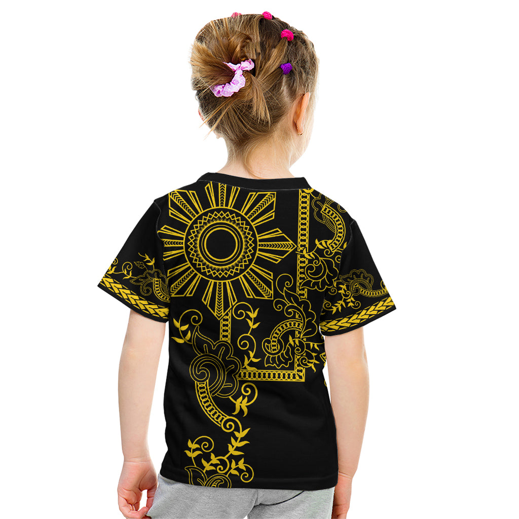 Filipino Sun Tribal Tattoo Kid T Shirt Philippines Inspired Barong Simple Gold
