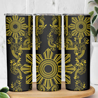 Filipino Sun Tribal Tattoo Skinny Tumbler Philippines Inspired Barong Simple Gold