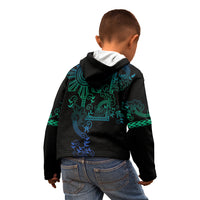 Filipino Sun Tribal Tattoo Kid Hoodie Philippines Inspired Barong Blue Art