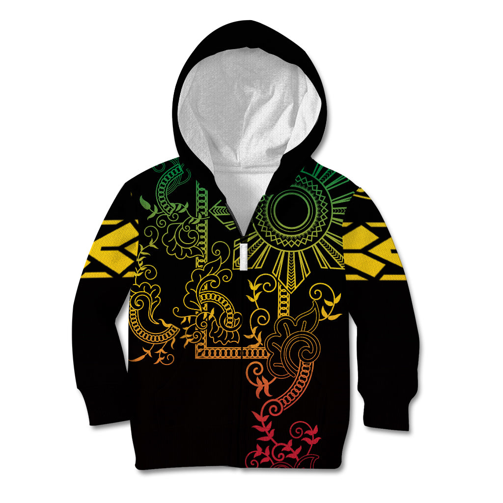 Filipino Sun Tribal Tattoo Kid Hoodie Philippines Inspired Barong Reggae Art