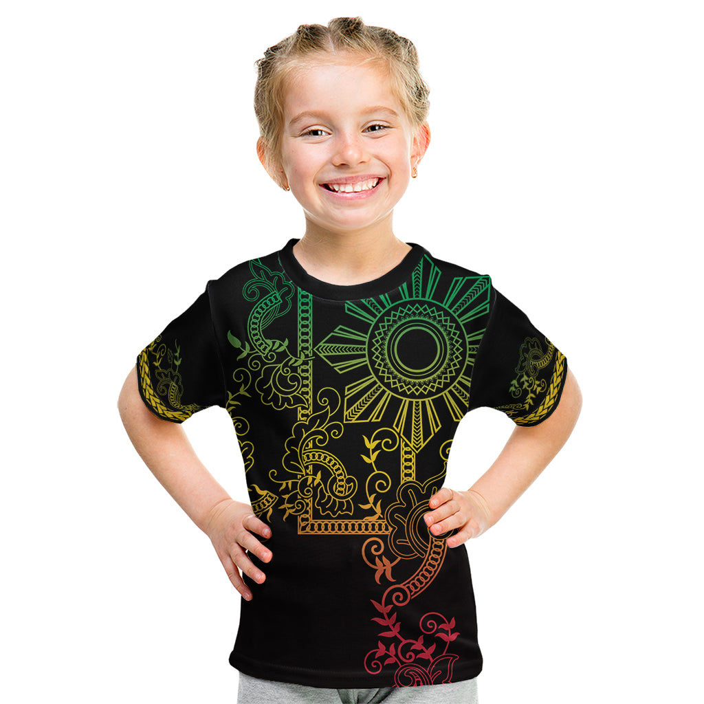 Filipino Sun Tribal Tattoo Kid T Shirt Philippines Inspired Barong Reggae Art
