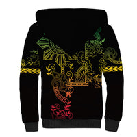 Filipino Sun Tribal Tattoo Sherpa Hoodie Philippines Inspired Barong Reggae Art
