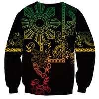 Filipino Sun Tribal Tattoo Sweatshirt Philippines Inspired Barong Reggae Art