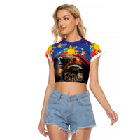 Philippines Lion and Eagle 1898 Raglan Cropped T Shirt Pilipinas Maligayang Araw ng Kalayaan