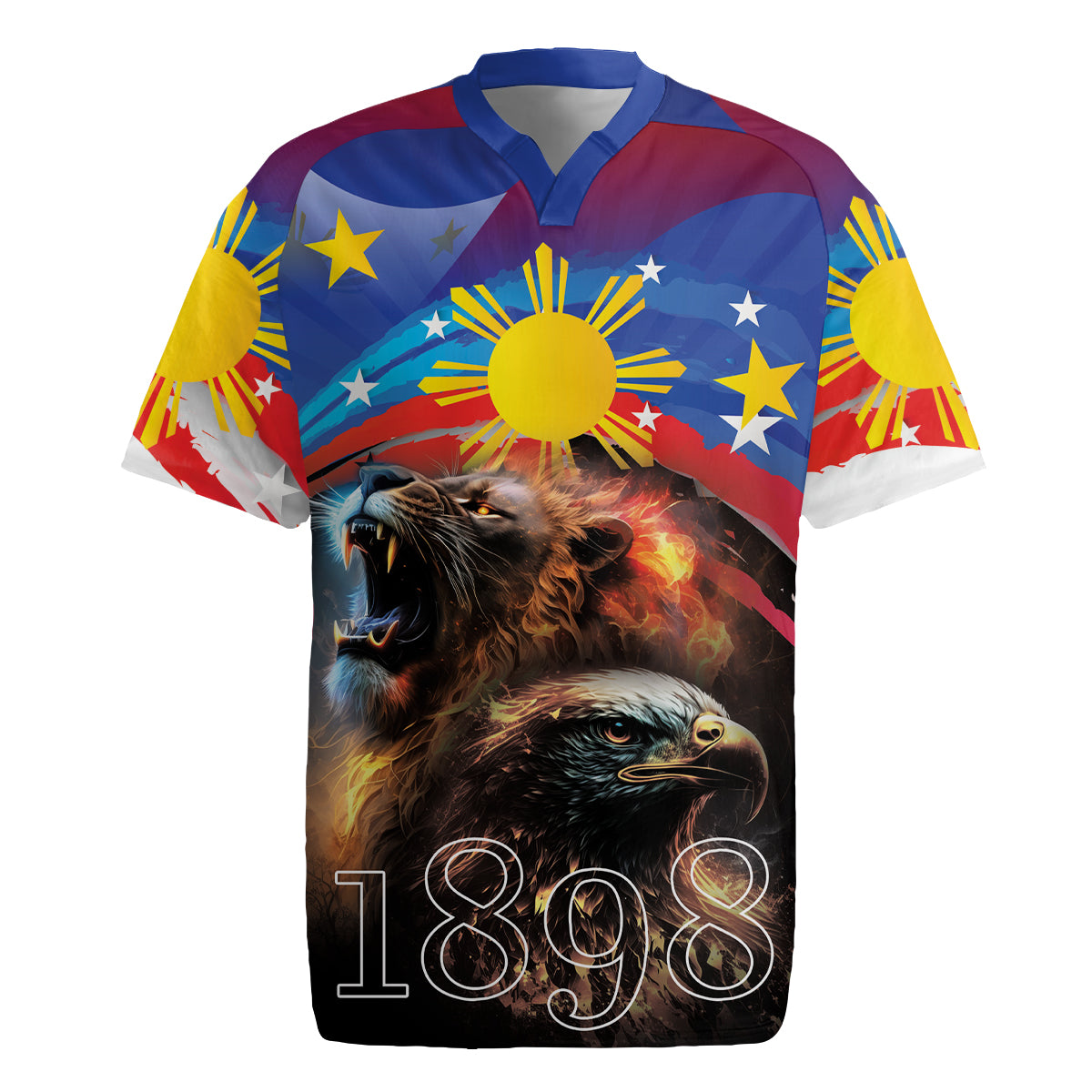Philippines Lion and Eagle 1898 Rugby Jersey Pilipinas Maligayang Araw ng Kalayaan
