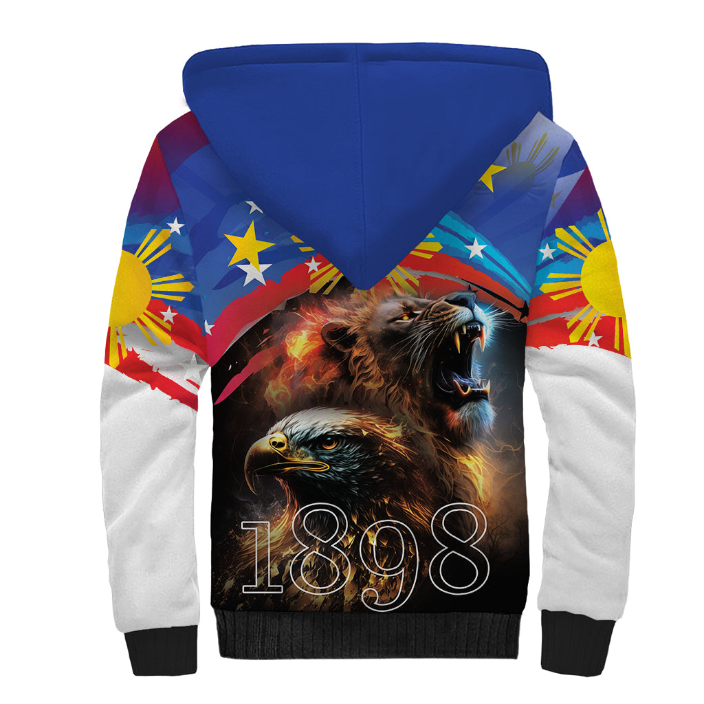 Philippines Lion and Eagle 1898 Sherpa Hoodie Pilipinas Maligayang Araw ng Kalayaan