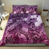 Pacific Beauty Girl Bedding Set Pink Polyneisan Tribal Vintage Motif