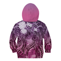 Pacific Beauty Girl Kid Hoodie Pink Polyneisan Tribal Vintage Motif