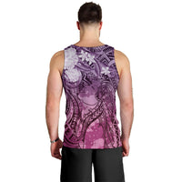 Pacific Beauty Girl Men Tank Top Pink Polyneisan Tribal Vintage Motif LT9 - Polynesian Pride