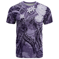 Pacific Beauty Girl T Shirt Violet Polyneisan Tribal Vintage Motif LT9 Violet - Polynesian Pride