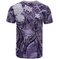 Pacific Beauty Girl T Shirt Violet Polyneisan Tribal Vintage Motif LT9 - Polynesian Pride