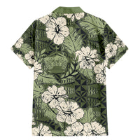 Tongan Kupesi Ngatu Hibiscus Vintage Motif Family Matching Mermaid Dress and Hawaiian Shirt