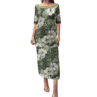 Tongan Kupesi Ngatu Hibiscus Vintage Motif Family Matching Puletasi and Hawaiian Shirt