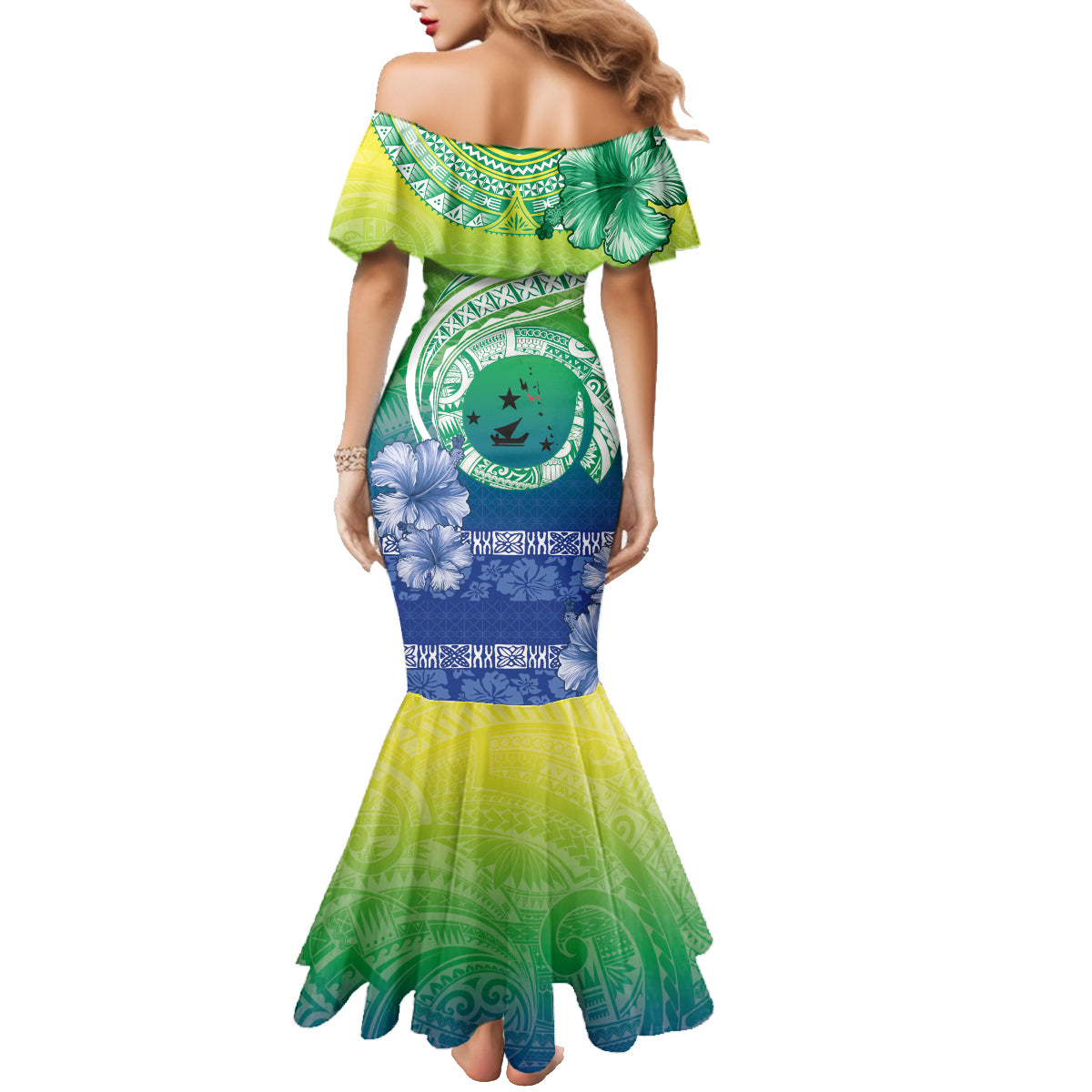Malpampa Vanuatu Family Matching Mermaid Dress and Hawaiian Shirt Hibiscus Sand Drawing with Pacific Pattern LT9 - Polynesian Pride