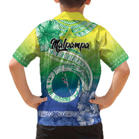 Malpampa Vanuatu Family Matching Short Sleeve Bodycon Dress and Hawaiian Shirt Hibiscus Sand Drawing with Pacific Pattern LT9 - Polynesian Pride
