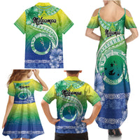 Malpampa Vanuatu Family Matching Summer Maxi Dress and Hawaiian Shirt Hibiscus Sand Drawing with Pacific Pattern LT9 - Polynesian Pride
