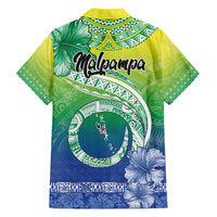 Malpampa Vanuatu Family Matching Tank Maxi Dress and Hawaiian Shirt Hibiscus Sand Drawing with Pacific Pattern LT9 - Polynesian Pride