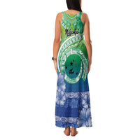 Malpampa Vanuatu Family Matching Tank Maxi Dress and Hawaiian Shirt Hibiscus Sand Drawing with Pacific Pattern LT9 - Polynesian Pride