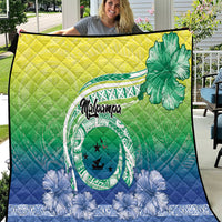 Malpampa Vanuatu Quilt Hibiscus Sand Drawing with Pacific Pattern LT9 Green Art - Polynesian Pride
