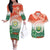 Penama Vanuatu Couples Matching Off The Shoulder Long Sleeve Dress and Hawaiian Shirt Hibiscus Sand Drawing with Pacific Pattern