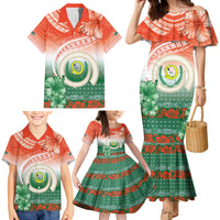 Penama Vanuatu Family Matching Mermaid Dress and Hawaiian Shirt Hibiscus Sand Drawing with Pacific Pattern LT9 - Polynesian Pride