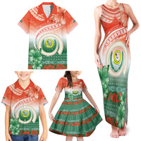 Penama Vanuatu Family Matching Tank Maxi Dress and Hawaiian Shirt Hibiscus Sand Drawing with Pacific Pattern LT9 - Polynesian Pride