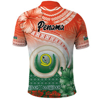 Penama Vanuatu Polo Shirt Hibiscus Sand Drawing with Pacific Pattern