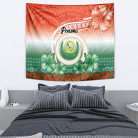 Penama Vanuatu Tapestry Hibiscus Sand Drawing with Pacific Pattern