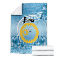 Sanma Vanuatu Blanket Hibiscus Sand Drawing with Pacific Pattern