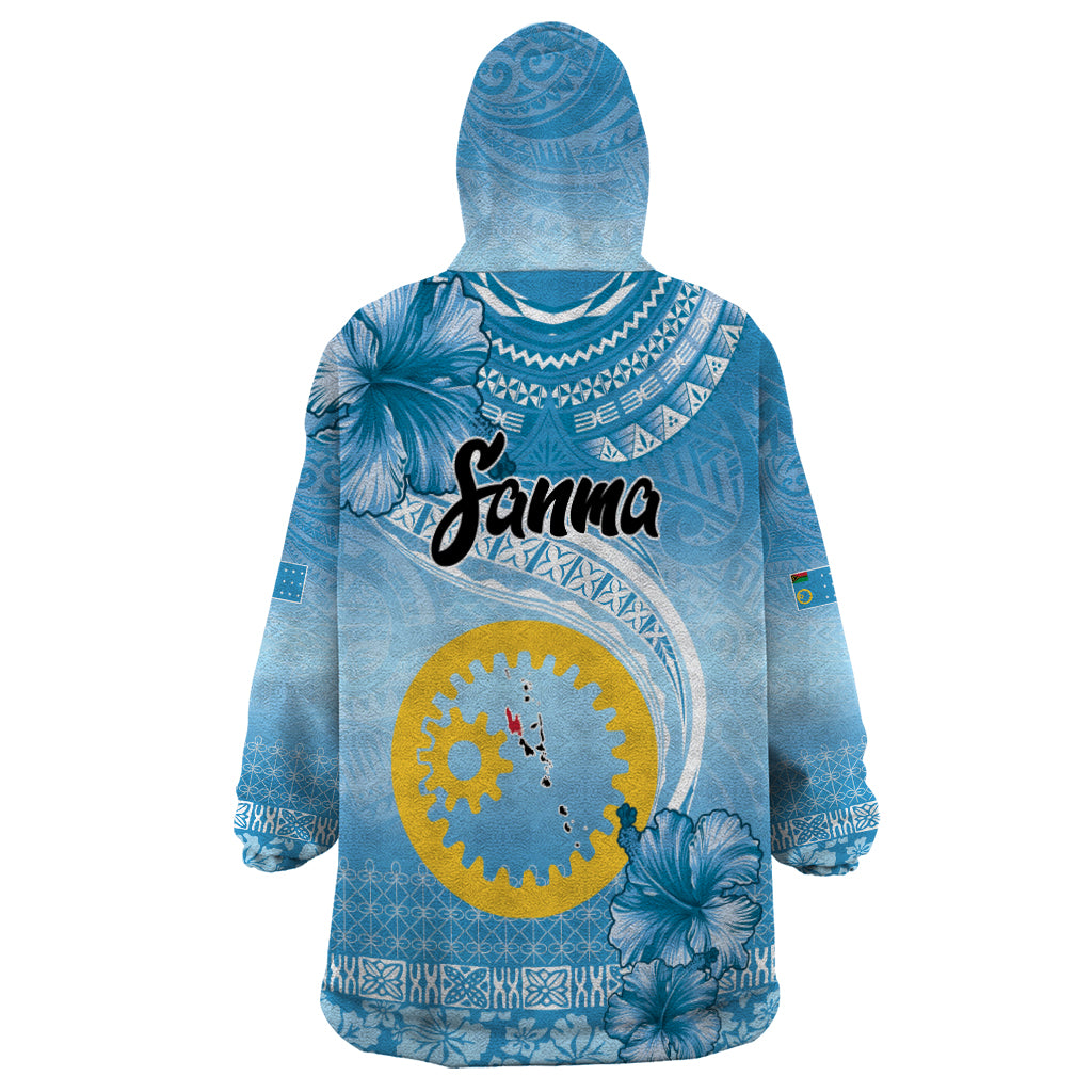 Sanma Vanuatu Wearable Blanket Hoodie Hibiscus Sand Drawing with Pacific Pattern LT9 - Polynesian Pride