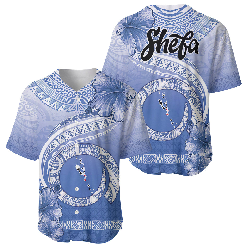 Shefa Vanuatu Baseball Jersey Hibiscus Sand Drawing with Pacific Pattern LT9 - Polynesian Pride