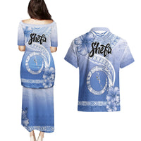 Shefa Vanuatu Couples Matching Puletasi and Hawaiian Shirt Hibiscus Sand Drawing with Pacific Pattern LT9 - Polynesian Pride