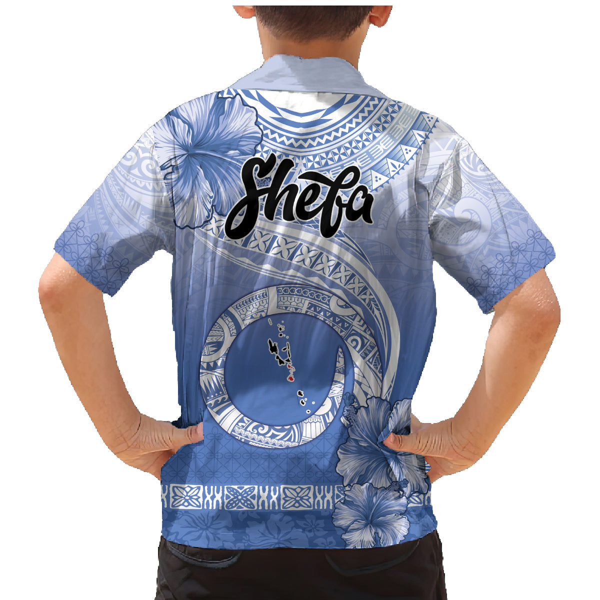 Shefa Vanuatu Family Matching Mermaid Dress and Hawaiian Shirt Hibiscus Sand Drawing with Pacific Pattern LT9 - Polynesian Pride