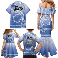 Shefa Vanuatu Family Matching Mermaid Dress and Hawaiian Shirt Hibiscus Sand Drawing with Pacific Pattern LT9 - Polynesian Pride