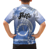 Shefa Vanuatu Family Matching Short Sleeve Bodycon Dress and Hawaiian Shirt Hibiscus Sand Drawing with Pacific Pattern LT9 - Polynesian Pride