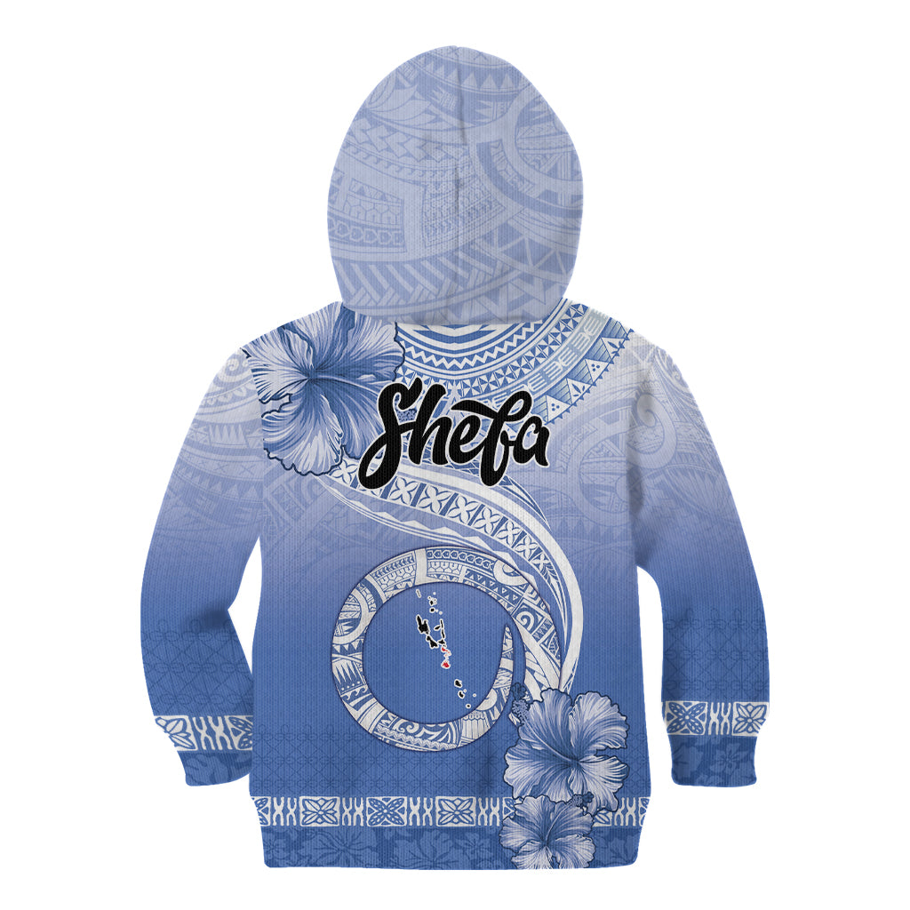 Shefa Vanuatu Kid Hoodie Hibiscus Sand Drawing with Pacific Pattern