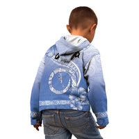 Shefa Vanuatu Kid Hoodie Hibiscus Sand Drawing with Pacific Pattern