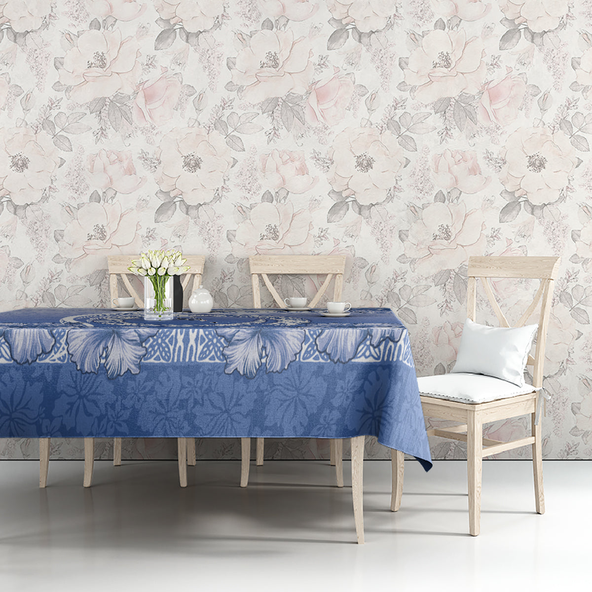 Shefa Vanuatu Tablecloth Hibiscus Sand Drawing with Pacific Pattern LT9 - Polynesian Pride